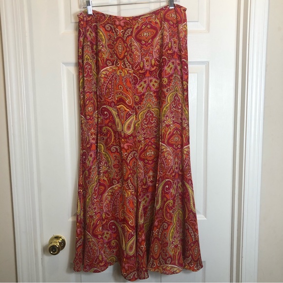 Talbots Fully Lined Silk Maxi Skirt   Size 10 - Picture 1 of 7